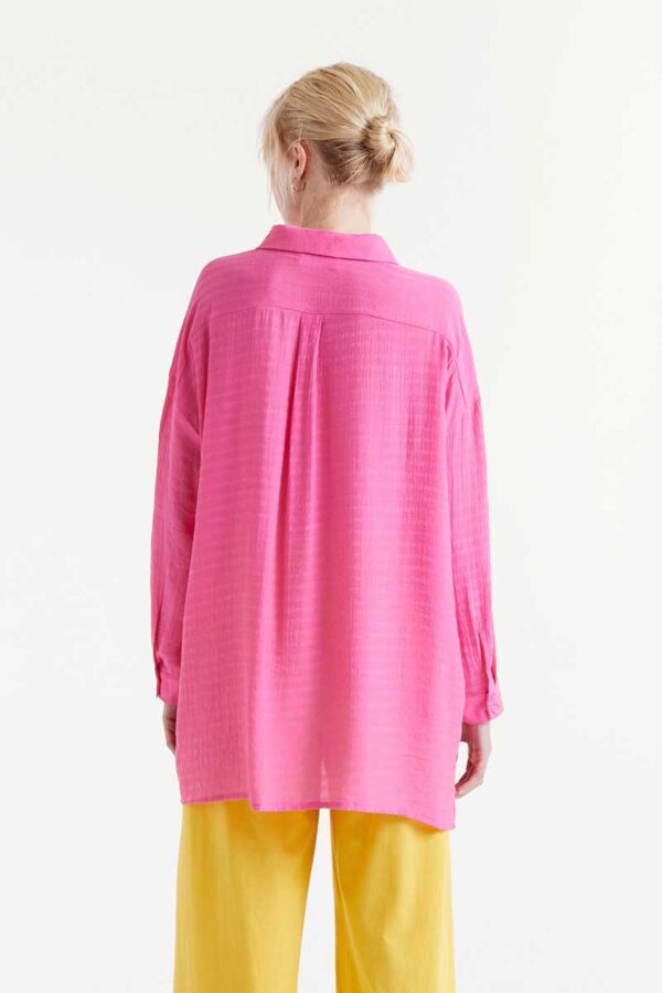 Pink fluid oversize shirt