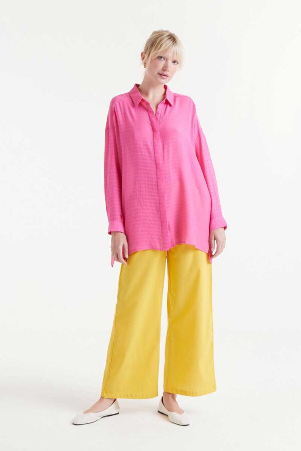 Pink fluid oversize shirt