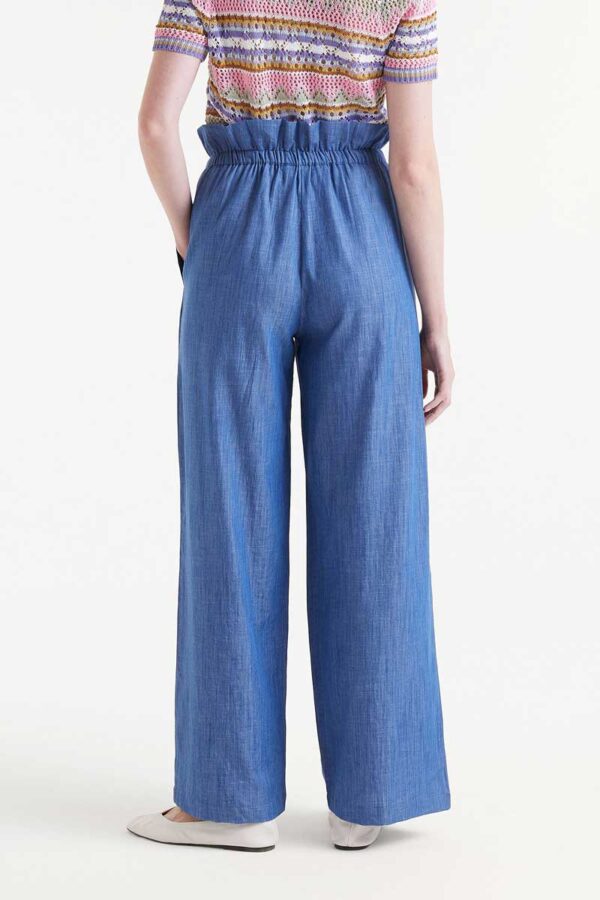 Paperbag denim pants