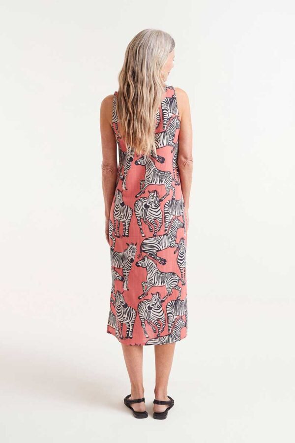 Safari print midi dress